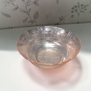Macbeth-Evans Pink Fruit Bowl, American Sweetheart Pattern, Depression Glassware